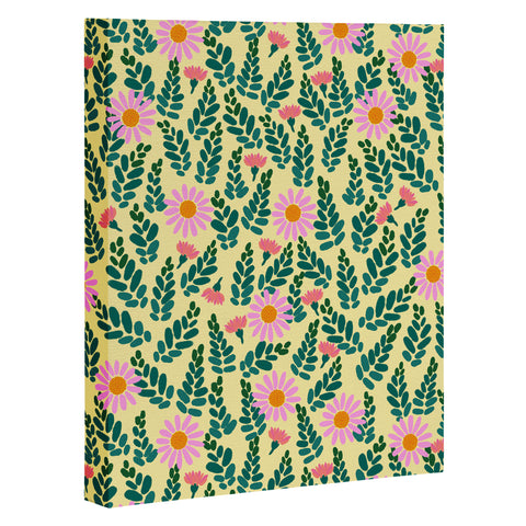Hello Sayang Wild Daisies Yellow Art Canvas