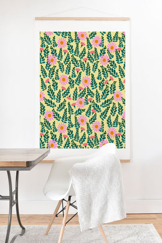 Hello Sayang Wild Daisies Yellow Art Print And Hanger