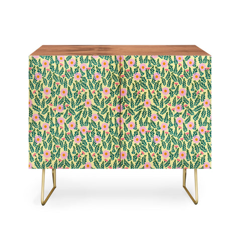 Hello Sayang Wild Daisies Yellow Credenza