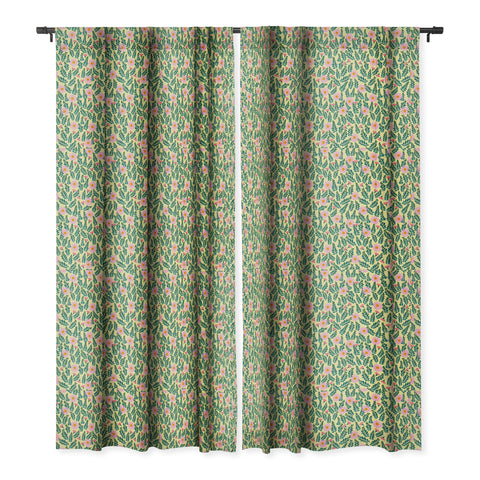 Hello Sayang Wild Daisies Yellow Blackout Window Curtain