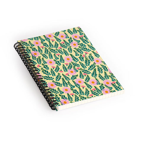 Hello Sayang Wild Daisies Yellow Spiral Notebook