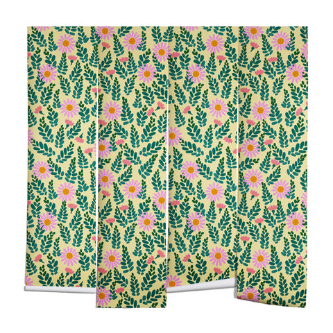 Hello Sayang Wild Daisies Yellow Wall Mural