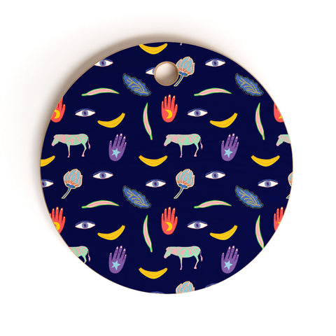 Hello Sayang World of Weird Cutting Board Round