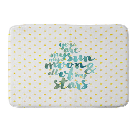 Hello Sayang You Are My Sun My Moon and All Of My Stars Memory Foam Bath Mat