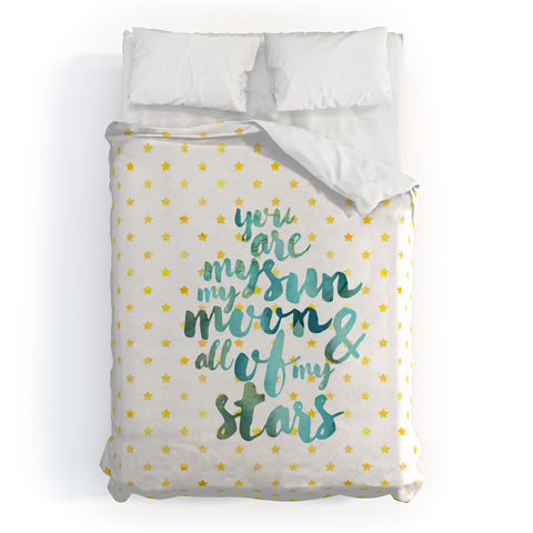 Hello Sayang You Are My Sun My Moon and All Of My Stars Duvet Cover