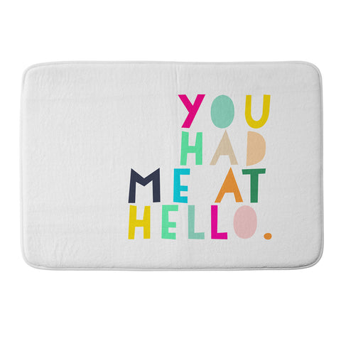Hello Sayang You Had Me At Hello Memory Foam Bath Mat