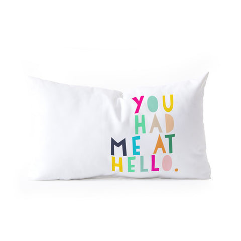 Hello Sayang You Had Me At Hello Oblong Throw Pillow