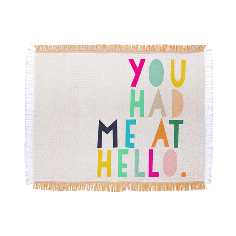 Hello Sayang You Had Me At Hello Throw Blanket