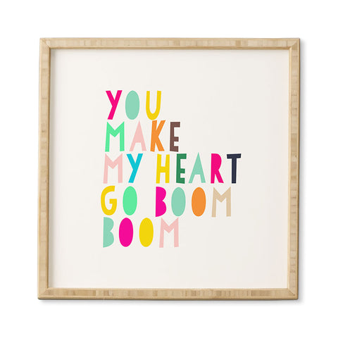 Hello Sayang You Make My Heart Go Boom Boom Framed Wall Art