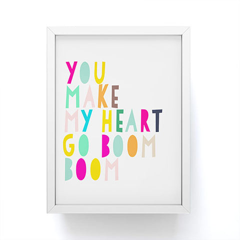 Hello Sayang You Make My Heart Go Boom Boom Framed Mini Art Print