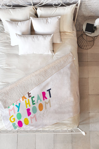 Hello Sayang You Make My Heart Go Boom Boom Fleece Throw Blanket