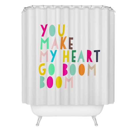 Hello Sayang You Make My Heart Go Boom Boom Shower Curtain