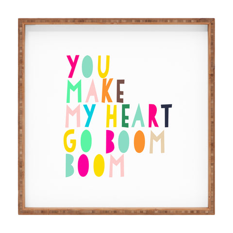 Hello Sayang You Make My Heart Go Boom Boom Square Tray