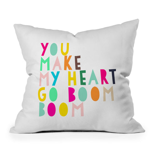 Hello Sayang You Make My Heart Go Boom Boom Throw Pillow