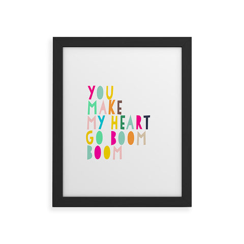 Hello Sayang You Make My Heart Go Boom Boom Framed Art Print