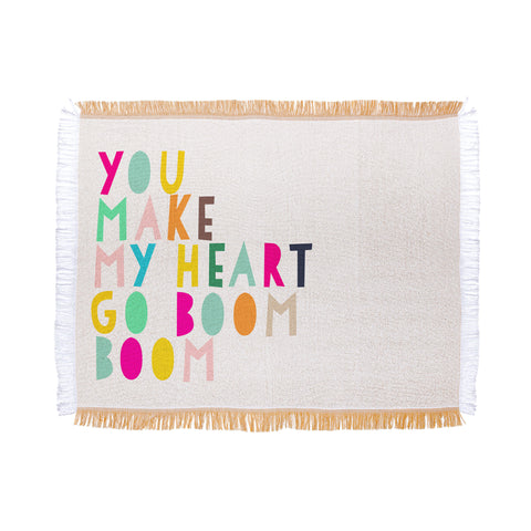 Hello Sayang You Make My Heart Go Boom Boom Throw Blanket