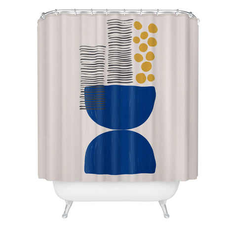 Hello Twiggs Abstract Fruit Bowl Shower Curtain