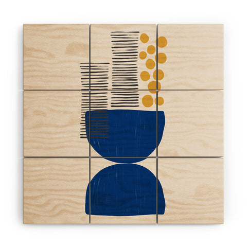 Hello Twiggs Abstract Fruit Bowl Wood Wall Mural