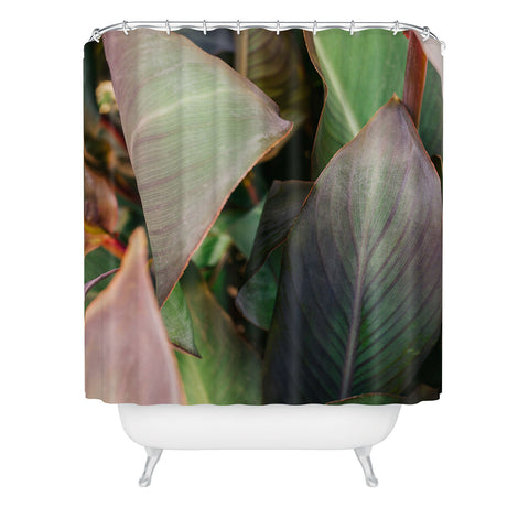Hello Twiggs Abstract Leaves Shower Curtain