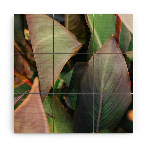 Hello Twiggs Abstract Leaves Wood Wall Mural