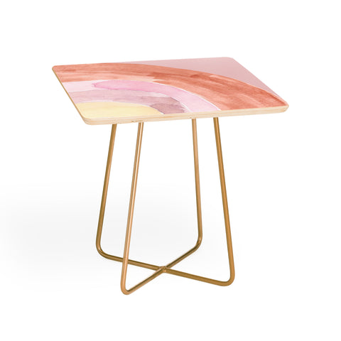 Hello Twiggs Abstract Watercolor Rainbow Side Table
