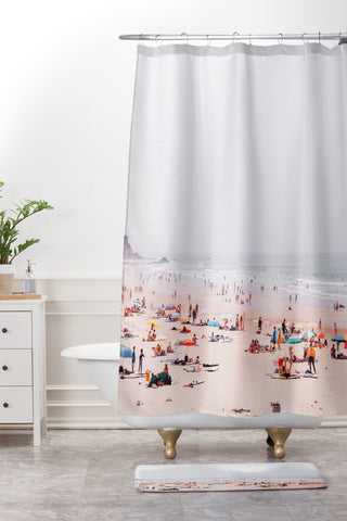 Hello Twiggs At the beach Shower Curtain And Mat