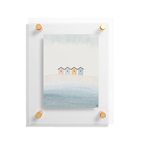 Hello Twiggs Beach Cabins Floating Acrylic Print