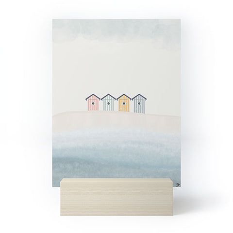 Hello Twiggs Beach Cabins Mini Art Print