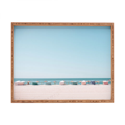Hello Twiggs Beach Huts Rectangular Tray