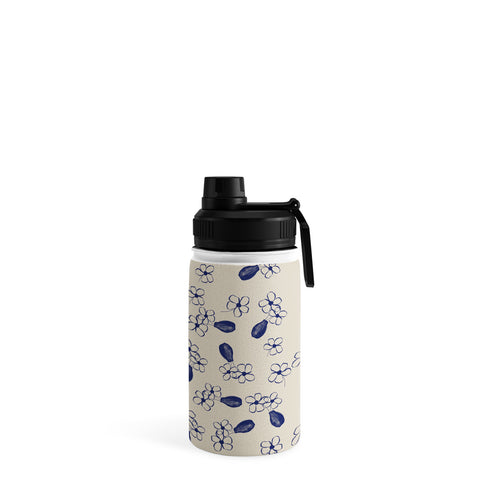 Hello Twiggs Blue Vase with Flowers Water Bottle