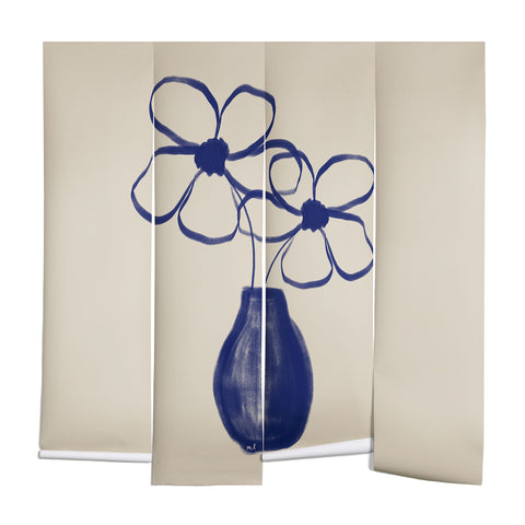 Hello Twiggs Blue Vase with Flowers Wall Mural