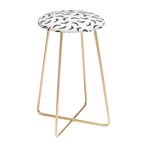 Hello Twiggs Blue Whale Counter Stool