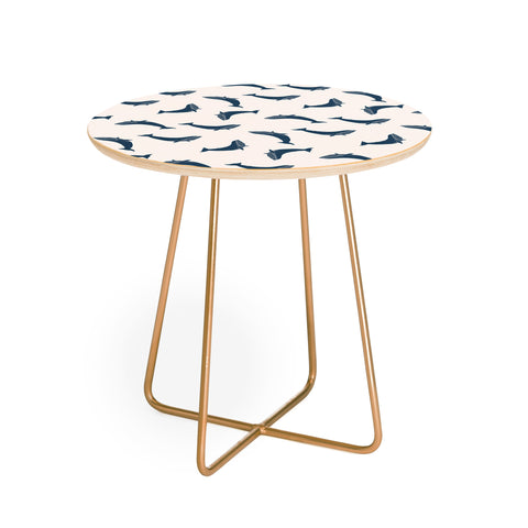 Hello Twiggs Blue Whale Round Side Table