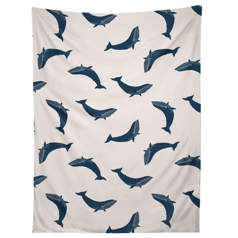 Hello Twiggs Blue Whale Tapestry