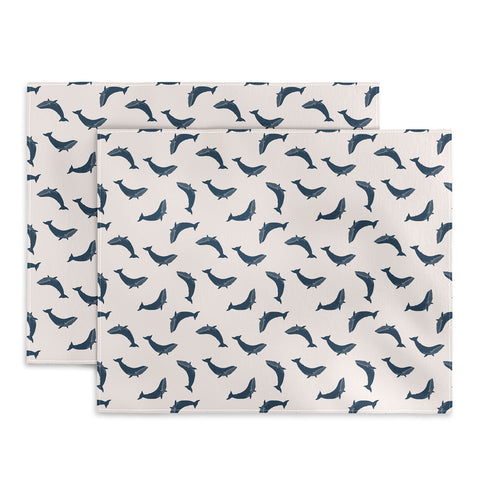 Hello Twiggs Blue Whale Placemat