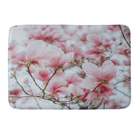Hello Twiggs Blush Pink Magnolias Memory Foam Bath Mat