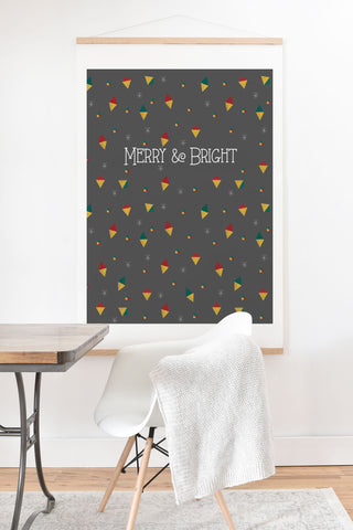 Hello Twiggs Bright and Merry Art Print And Hanger