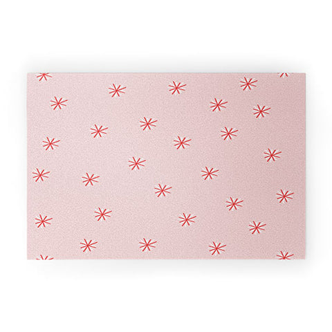 Hello Twiggs Candy Cane Stars Welcome Mat