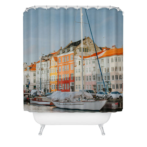 Hello Twiggs Copenhagen Harbour Shower Curtain