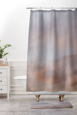 Hello Twiggs Cotton Candy Sky Shower Curtain And Mat