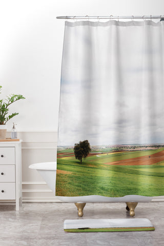 Hello Twiggs Country Field Shower Curtain And Mat