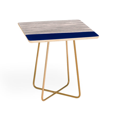 Hello Twiggs Dark Blue Abstract Side Table