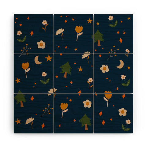 Hello Twiggs Fall Forest Wood Wall Mural