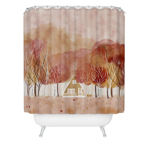 Hello Twiggs Fall House Shower Curtain