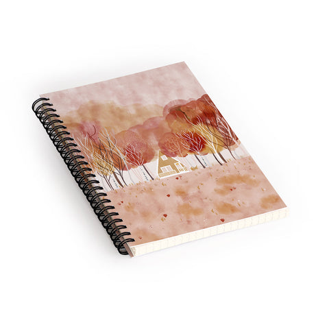 Hello Twiggs Fall House Spiral Notebook