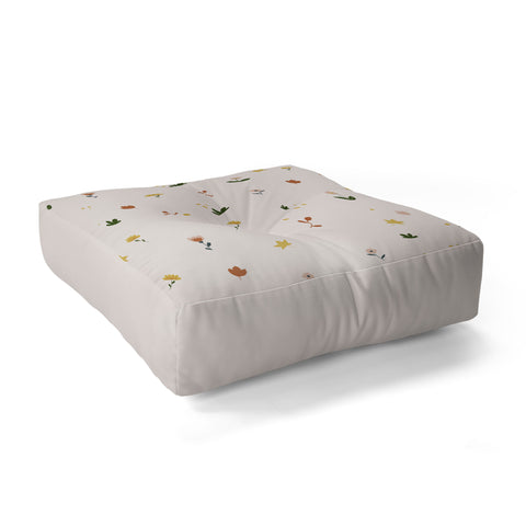 Hello Twiggs Florals and Leaves Floor Pillow Square