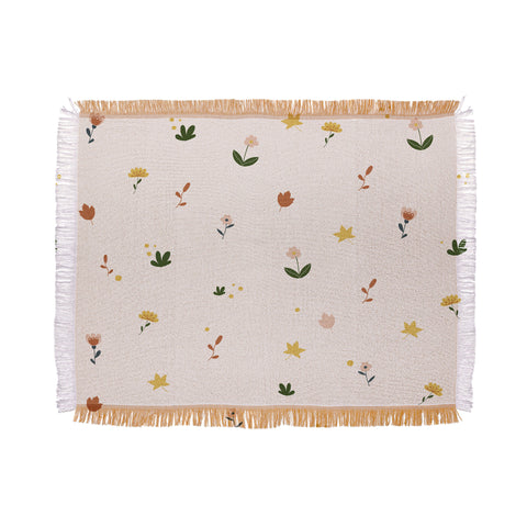 Hello Twiggs Florals and Leaves Throw Blanket