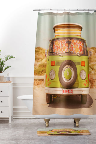 Hello Twiggs Freedom Roadtrip Shower Curtain And Mat