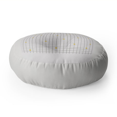 Hello Twiggs Grid and Dots Floor Pillow Round