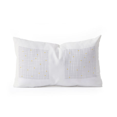 Hello Twiggs Grid and Dots Oblong Throw Pillow